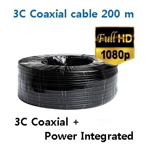 3C coaxial, Power integrated cable 200m