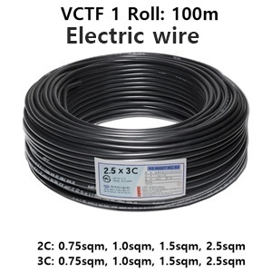 VCTF Electric Wire, Cable 100m(0.75/1.0/1.5/2.5/4.0sqm)